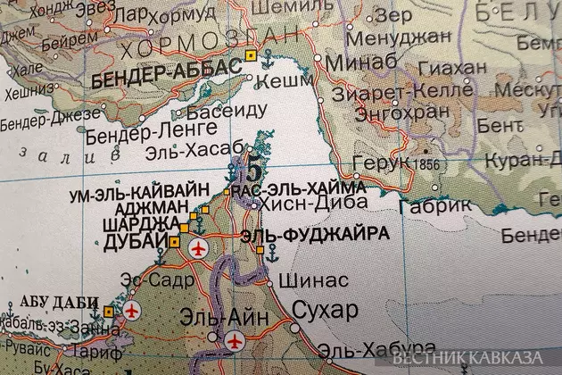 Карта Ормузского пролива