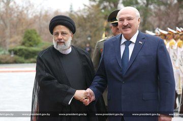 Александр Лукашенко и Эбрахим Раиси в Тегеране, 13 марта 2023 года