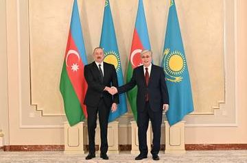 Ильхам Алиев и Касым-Жомарт Токаев, 10 апреля 2023