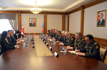 встреча глав МО Азербайджана и Грузии