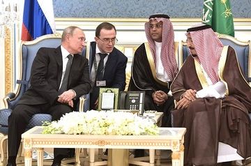 Владимир Путин королем Саудовской Аравии Сальманом бен Абдель Азизом Аль Саудом