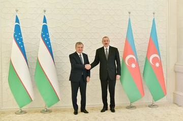 Ильхам Алиев и Шавкат Мирзиеев в Баку