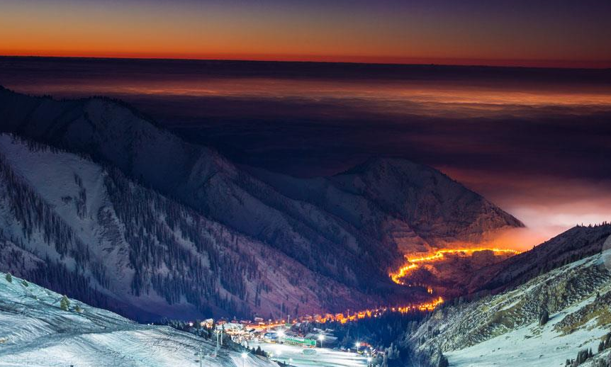 Чимбулак фото зима для инстаграма