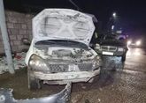 Легковушка протаранила газовую трубу и машину в Ереване