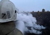 Лесной пожар перешел через границу из Казахстана в Россию