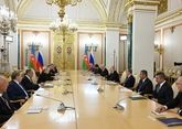 Владимир Путин и Ильхам Алиев проводят встречу в Кремле