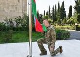 Ильхам Алиев поднял флаг Азербайджана в Агдере