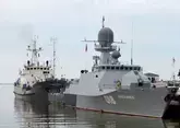 Российские корабли Каспийской флотилии совершили визит в Баку