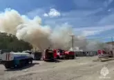 Мусорный полигон горит в Ростове-на-Дону