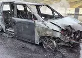 Минивэн с экскурсантами в Дагестане сгорел в ДТП