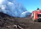 В Северной Осетии тушат масштабный пожар на мусорном полигоне