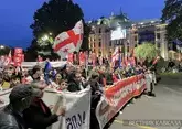 Участники митинга вернулись на прежнее место протеста в Тбилиси