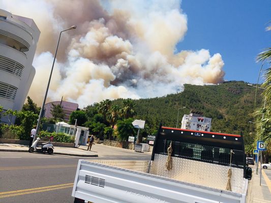 В Турции горят леса возле курортов Мармарис и Ичмелер (ВИДЕО)