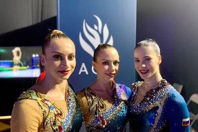 Россия взяла &quot;серебро&quot; в финале трио на чемпионате Европы по аэробной гимнастике в Баку 