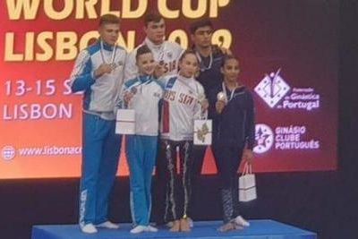 Азербайджанские акробатические гимнасты взяли &quot;серебро&quot; на Кубке мира в Лиссабоне