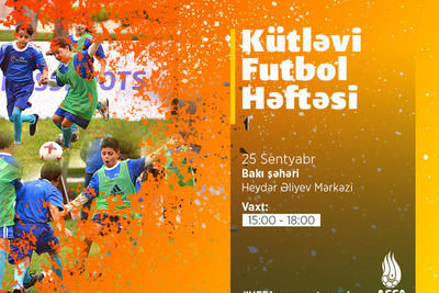 Неделя массового футбола для детей пройдет 25 сентября в Баку