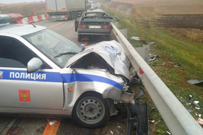 Полицейские пострадали в погоне за пьяным водителем в Баксане