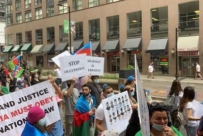 В Канаде прошла акция протеста против агрессии Армении (ВИДЕО)