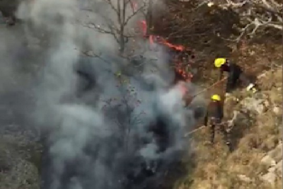 Крупный лесной пожар произошел в Дашкесанском районе из-за армянского обстрела (ВИДЕО)