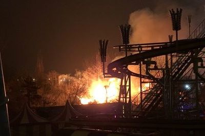 В Анапе выгорел парк аттракционов