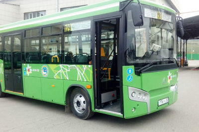 На улицы Алматы вышли новые экоавтобусы 
