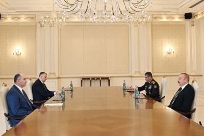 Ильхам Алиев встретился с главой Минобороны Грузии