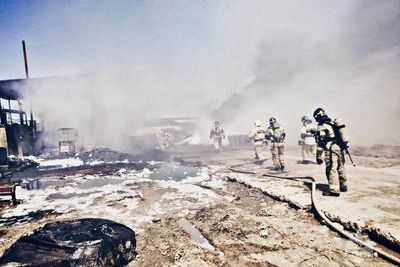 Крупный мазутный пожар тушат на Ставрополье
