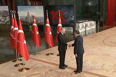 Президент Турции провел встречу с послом Азербайджана
