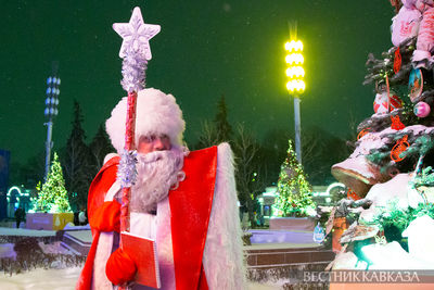 Деды Морозы, снегопад в Москве, Ханука и выставки: лучшие фото декабря-2023