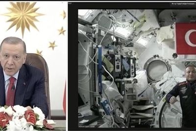 Эрдоган побеседовал с первым турецким астронавтом 