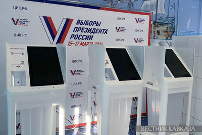 Избирательный участок на выборах президента России 2024