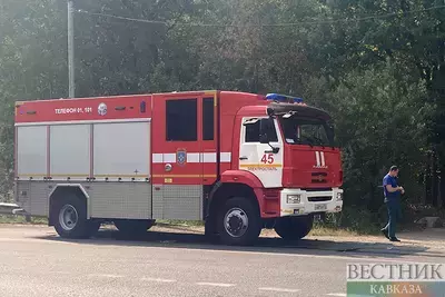 Пожар вспыхнул в лесу на горе у Пятигорска