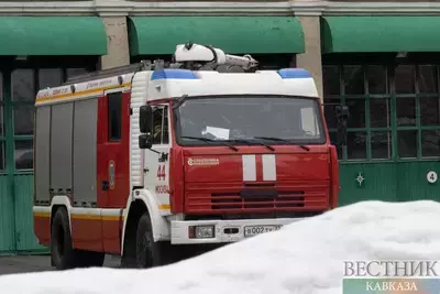 В центре Москвы пылает жилой дом