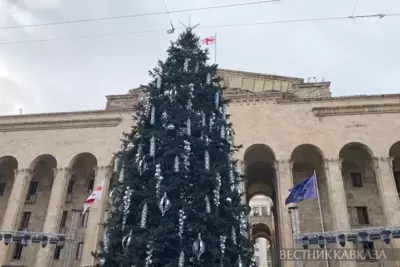 Новый год в Тбилиси: главную елку зажгли без праздника