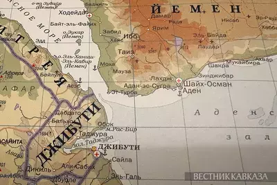 Карта Баб-эль-Мандебского пролива