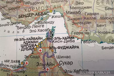 Карта Ормузского пролива