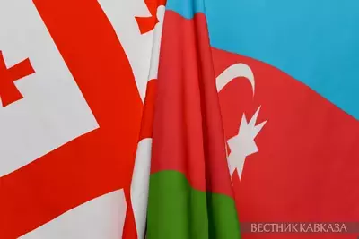Флаги Грузии и Азербайджана