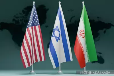 Флаги США Израиля и Ирана