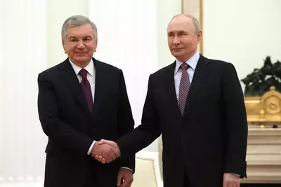 Владимир Путин и Шавкат Мирзиёев
