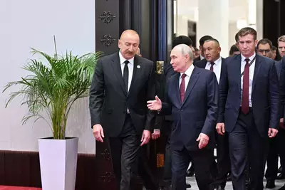 Владимир Путин и Ильхам Алиев