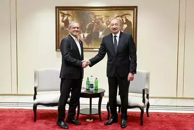 Ильхам Алиев и Масуд Пезешкиан