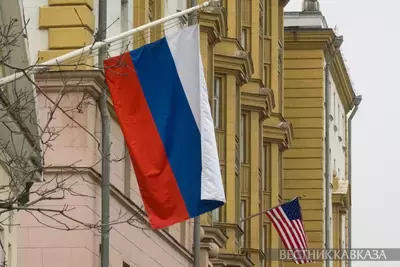 Флаг России и США