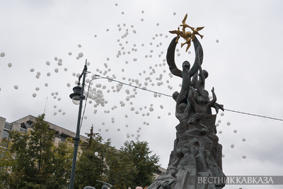 Траурная церемония в память о погибших при теракте в Беслане